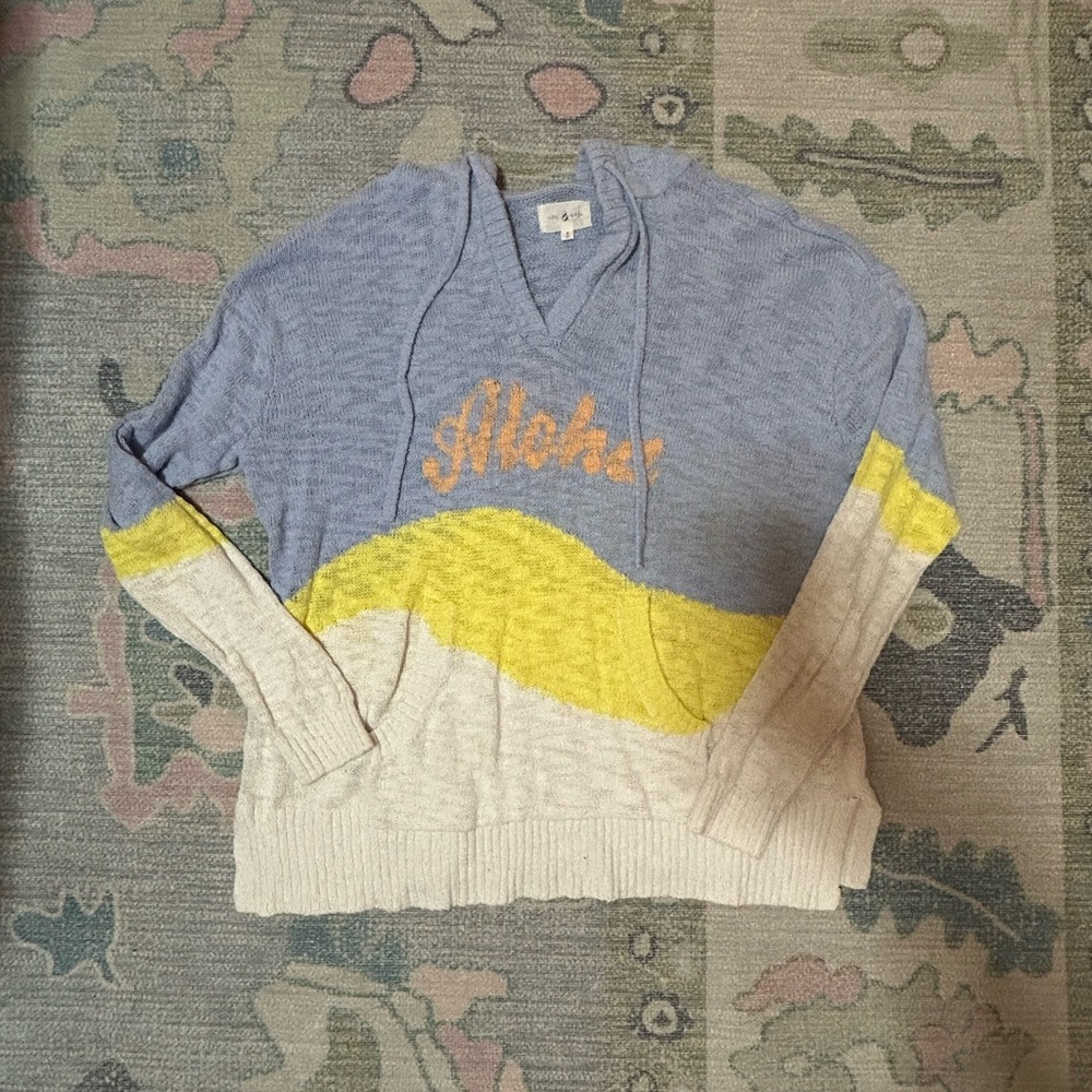 Lou & Grey lightweight, hooded sweater. Size small.